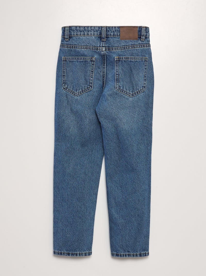 Straight-Fit Jeans mit 5 Taschen Doppelstein - Kiabi