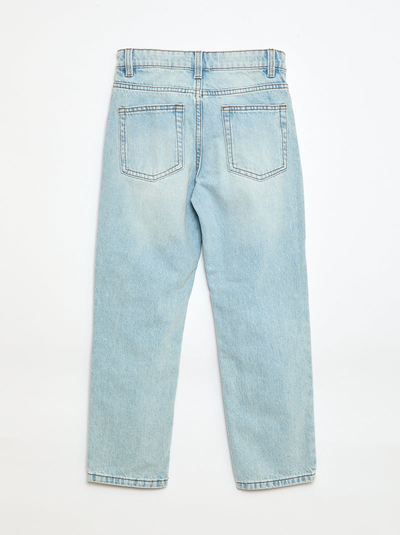 Straight-Fit Jeans mit 5 Taschen Hellblau - Kiabi