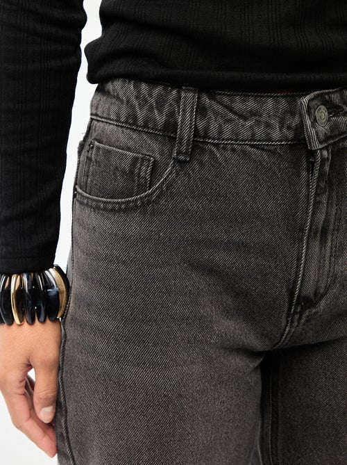 Straight / high-waisted straight-leg jeans - L32 - Kiabi Straight / high-waisted straight-leg jeans - L32 - Kiabi