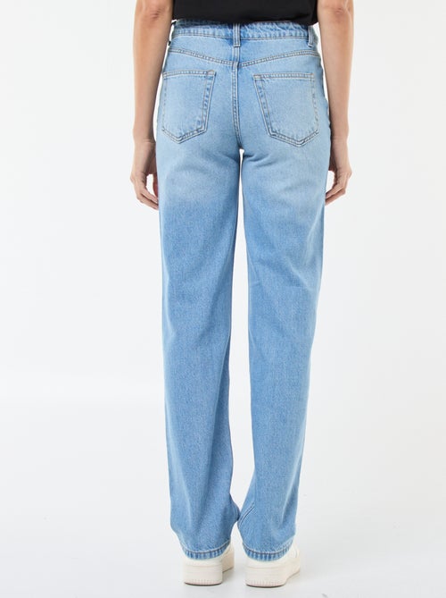 Straight / high-waisted straight-leg jeans - L32 - Kiabi