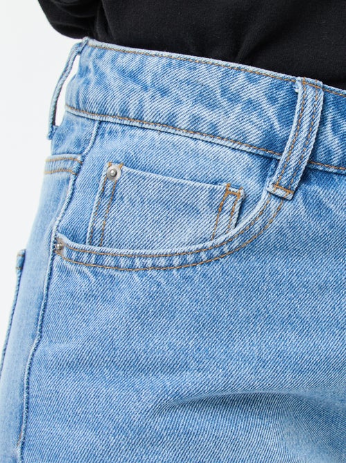Straight / high-waisted straight-leg jeans - L32 - Kiabi