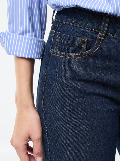Straight / high-waisted straight-leg jeans - L32 - Kiabi