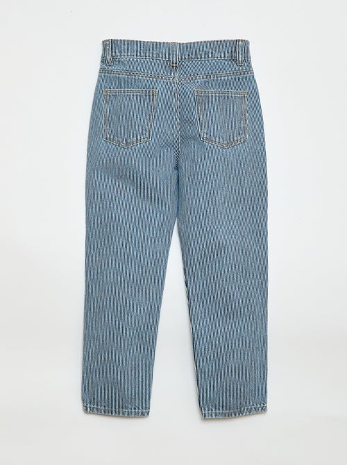 Straight-Leg Denim Pants with Pattern - Kiabi