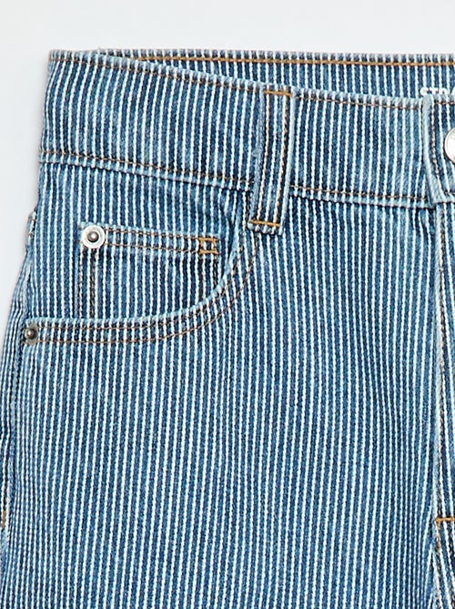 Straight-Leg Denim Pants with Pattern - Kiabi