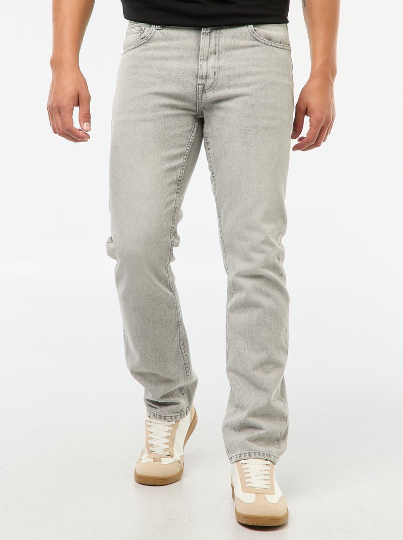 Straight-leg jeans - L32 GREY - Kiabi