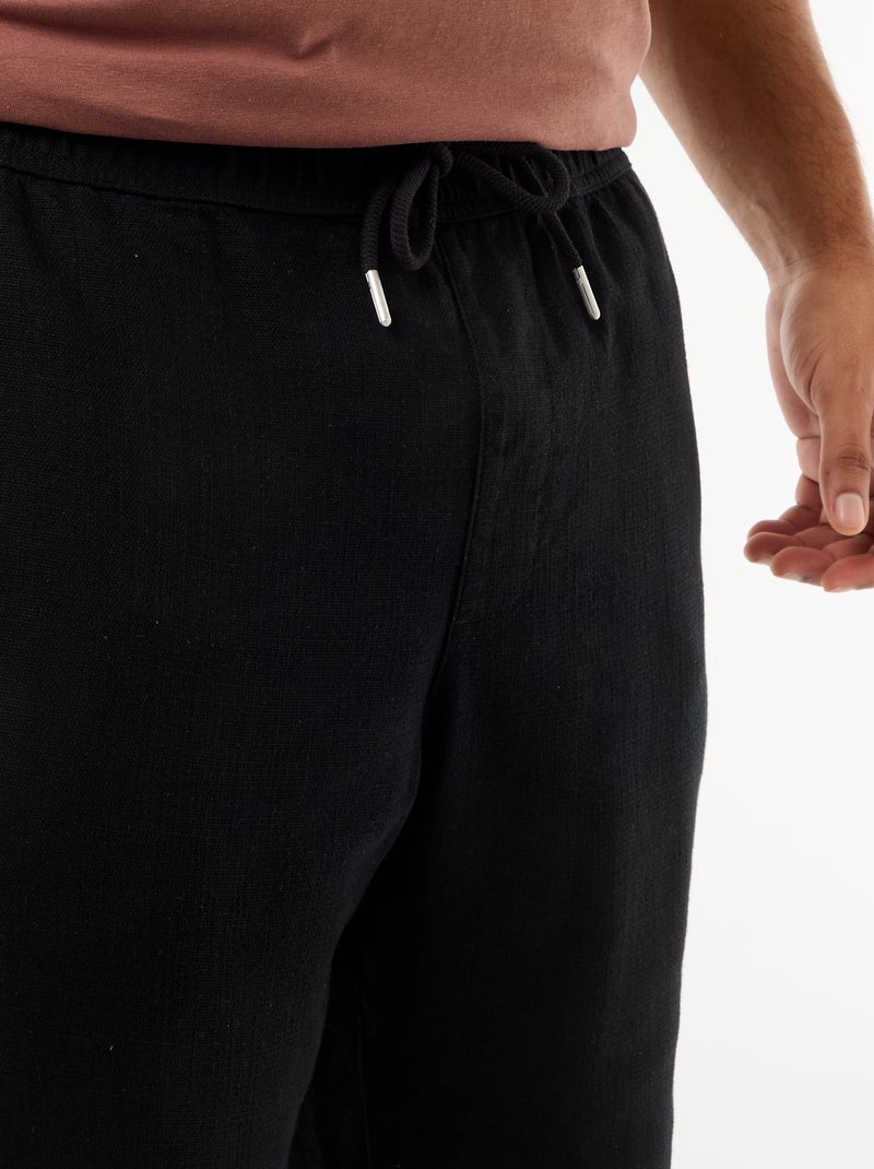 Straight Leg Jogpant Style Trousers Black - Kiabi
