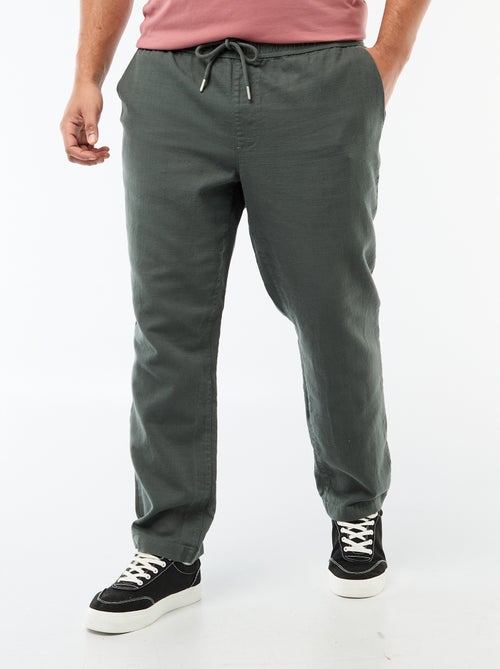 Straight Leg Jogpant Style Trousers - Kiabi