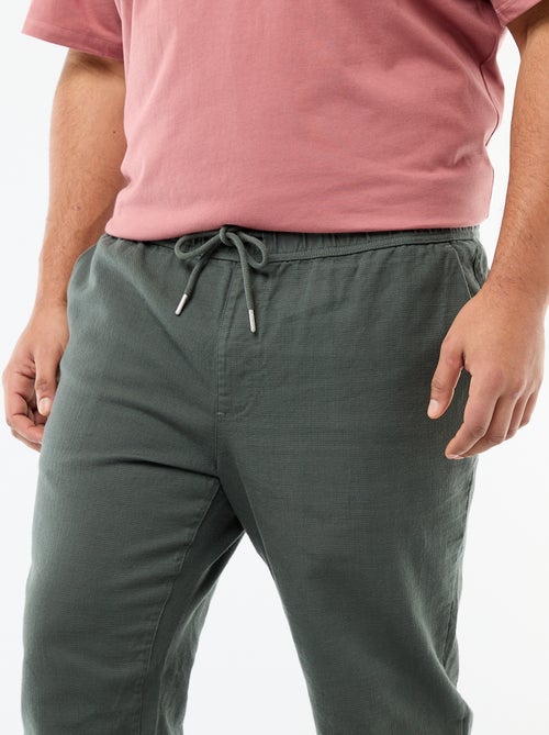 Straight Leg Jogpant Style Trousers - Kiabi