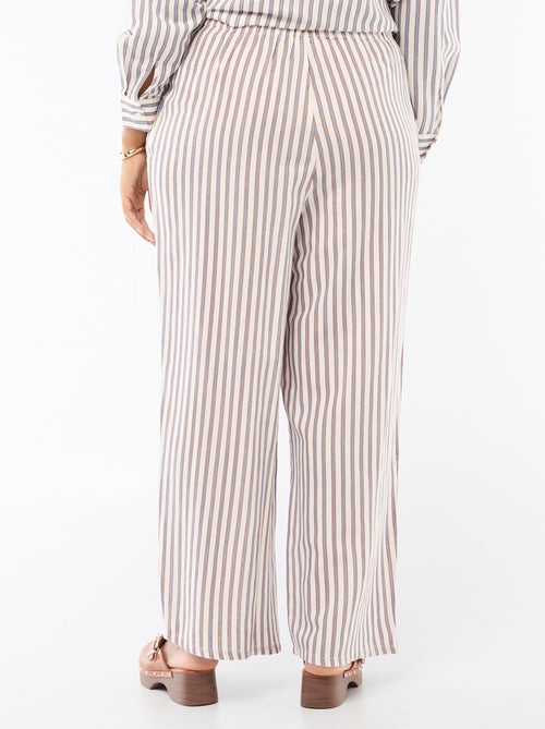 Straight-Leg Linen-Blend Trousers - Kiabi
