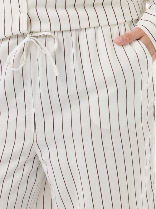 Straight-Leg Linen-Blend Trousers - Kiabi