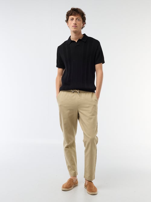 Straight-Leg Pants with Elastic Waistband - Kiabi
