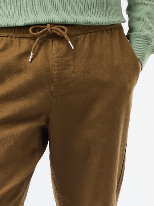 Straight-Leg Pants with Elastic Waistband - Kiabi Straight-Leg Pants with Elastic Waistband - Kiabi