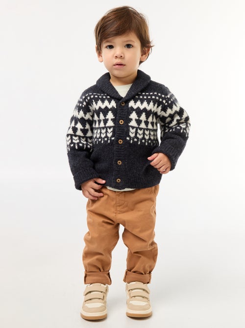 Straight-Leg Stretch Cotton Chinos - Kiabi