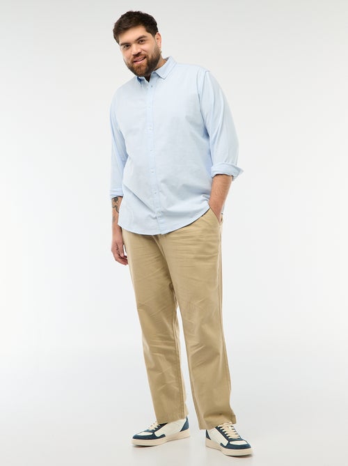 Straight linen blend trousers - Kiabi