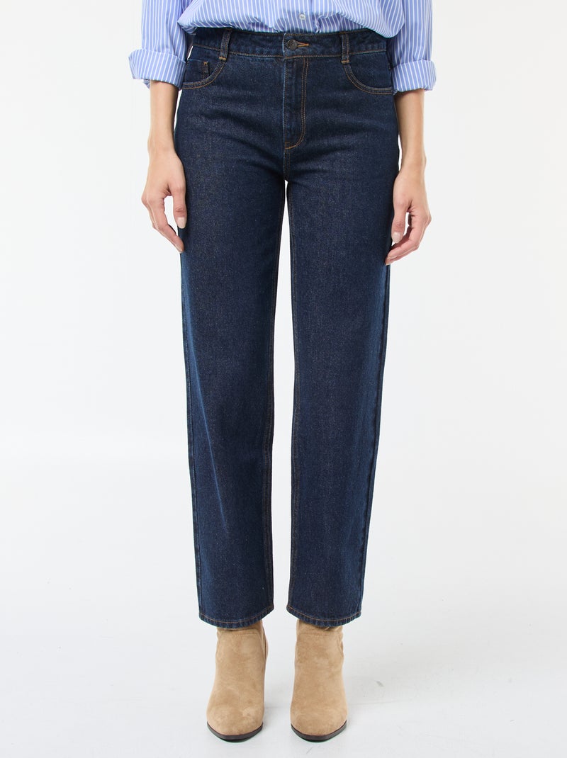 Straight regular fit cotton jeans - L28 Blue - Kiabi