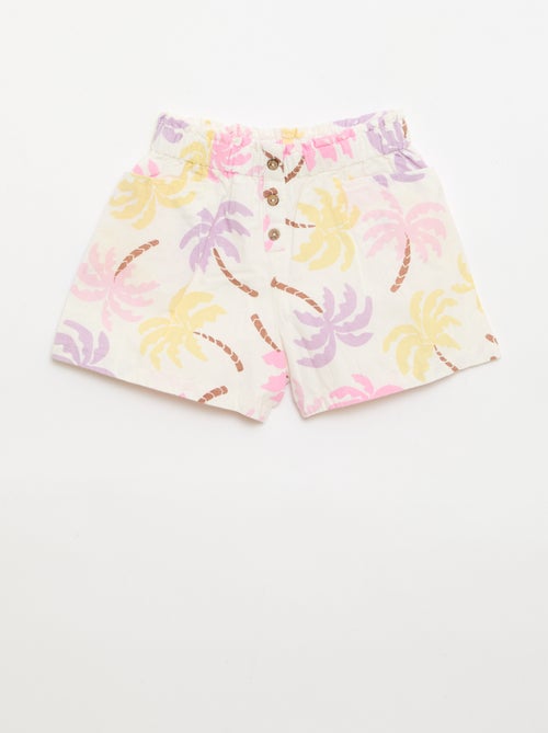 Straight seersucker shorts - Kiabi