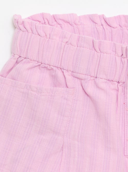 Straight seersucker shorts - Kiabi