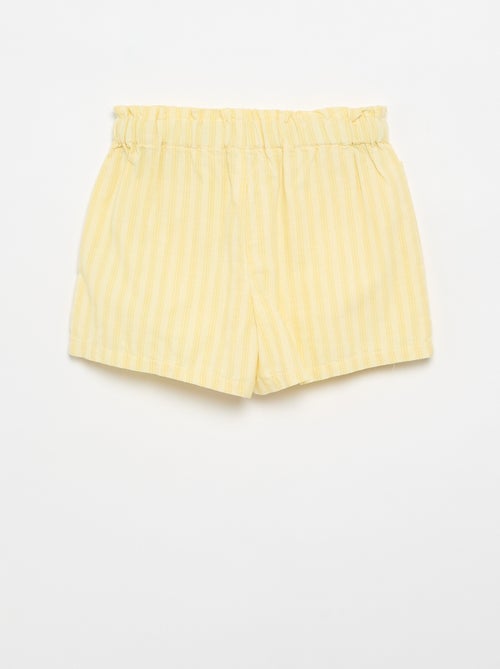 Straight seersucker shorts - Kiabi