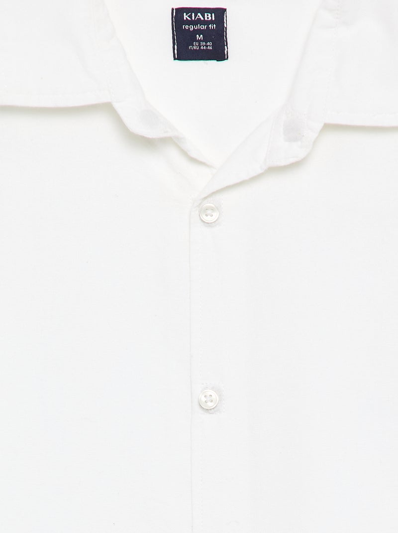 Straight Shirt - Easy-On Collection WHITE - Kiabi