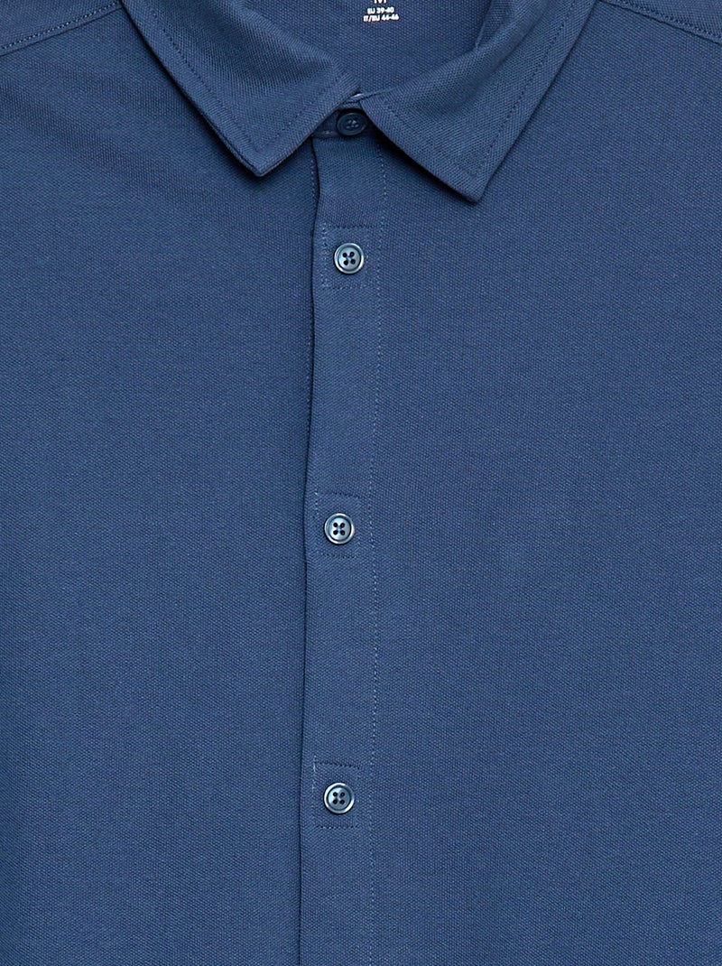 Straight shirt - easy-to-wear collection Blue - Kiabi