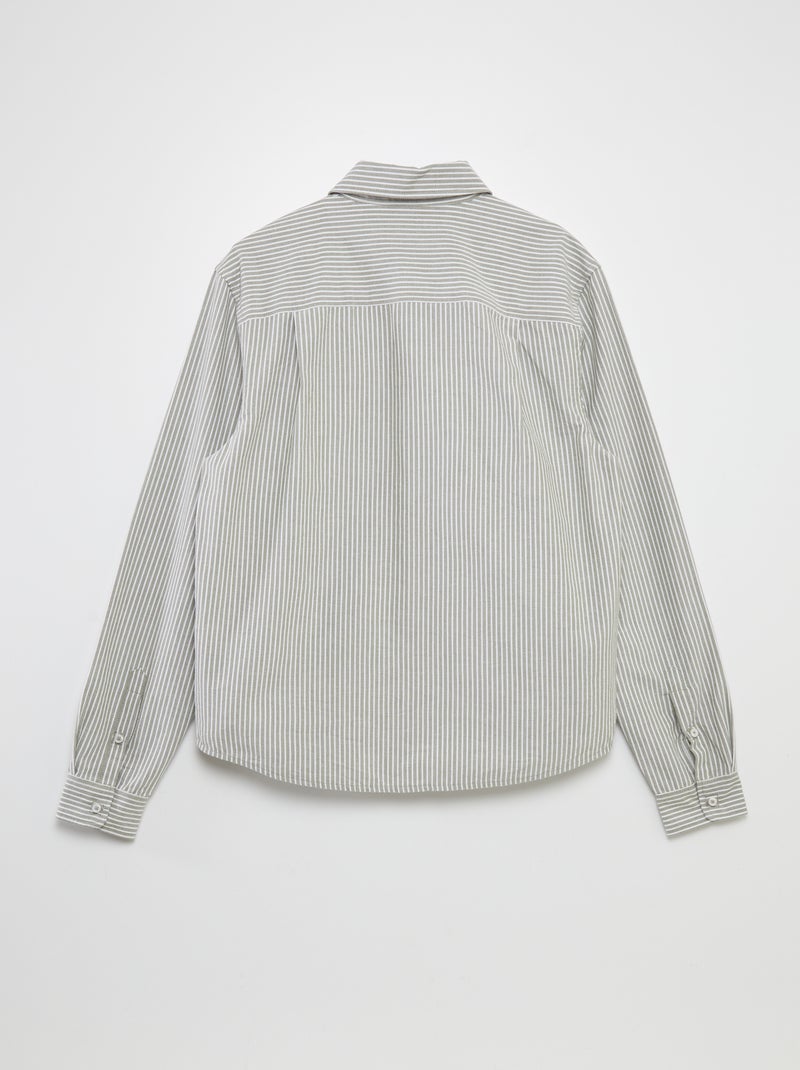Straight Shirt - Easy-Wear Collection KHAKI - Kiabi