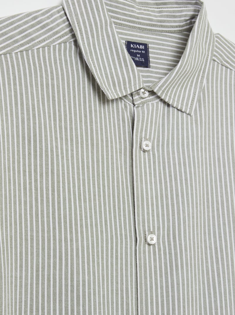 Straight Shirt - Easy-Wear Collection KHAKI - Kiabi