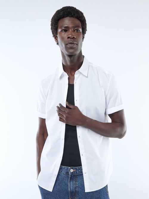 Straight short-sleeved shirt - Kiabi Straight short-sleeved shirt - Kiabi