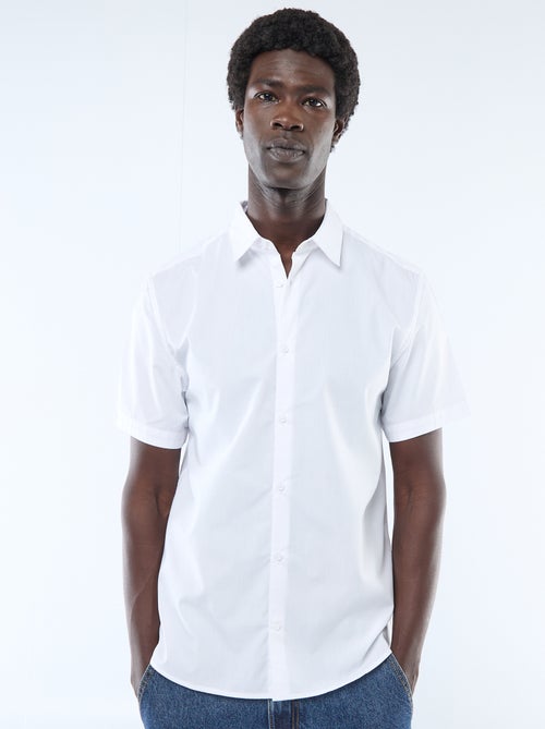 Straight short-sleeved shirt - Kiabi Straight short-sleeved shirt - Kiabi