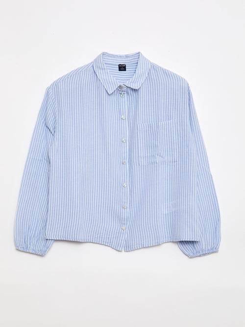 Straight Striped Shirt - Easy to Put On - Kiabi Straight Striped Shirt - Easy to Put On - Kiabi