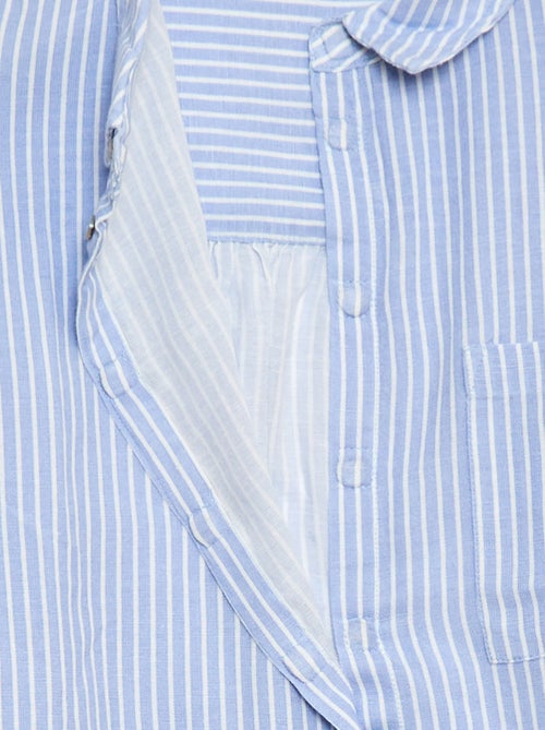 Straight Striped Shirt - Easy to Put On - Kiabi Straight Striped Shirt - Easy to Put On - Kiabi