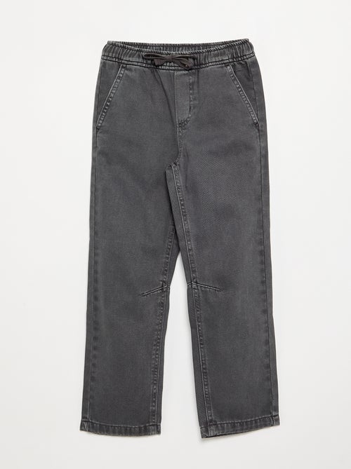 Straight twill trousers - slim fit - Kiabi