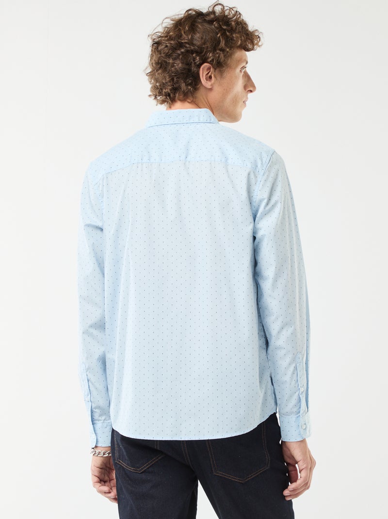 Straight/regular fit polka dot shirt Blue - Kiabi