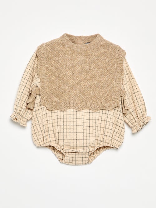 Strampler mit ärmellosem Pullover-Oberteil - Kiabi