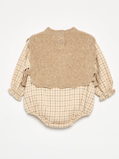 Strampler mit ärmellosem Pullover-Oberteil - Kiabi