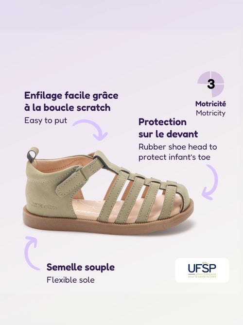Strap 'First Steps' Sandals - Kitchoun - Kiabi Strap 'First Steps' Sandals - Kitchoun - Kiabi