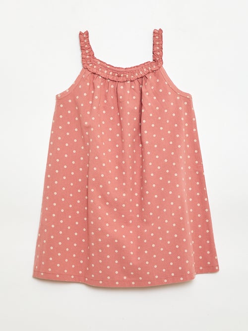 Strappy Dress with Ruffled Collar - Kiabi