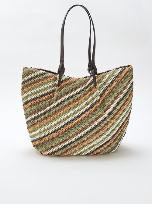 Straw tote bag - Kiabi