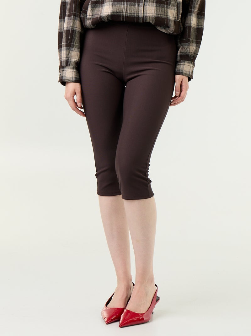 Stretch-Caprihose Marron - Kiabi
