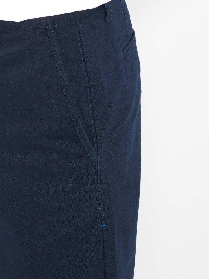 Stretch-Chino Skinny Fit - L32 Marineblau - Kiabi