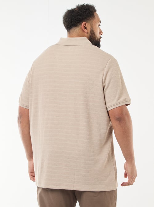 Stretch Cotton Short-Sleeve Polo Shirt - Kiabi