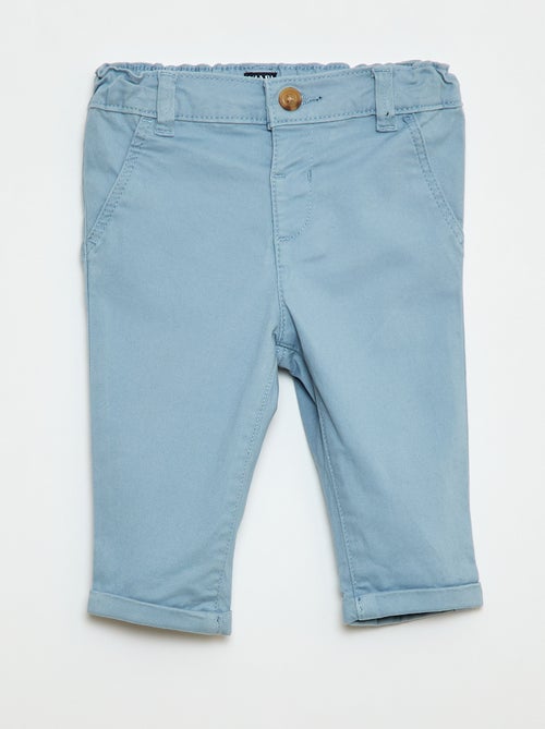 Stretch Cotton Straight Leg Chinos - Kiabi
