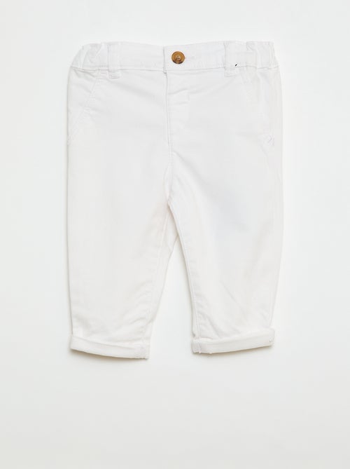 Stretch Cotton Straight-Leg Chinos - Kiabi