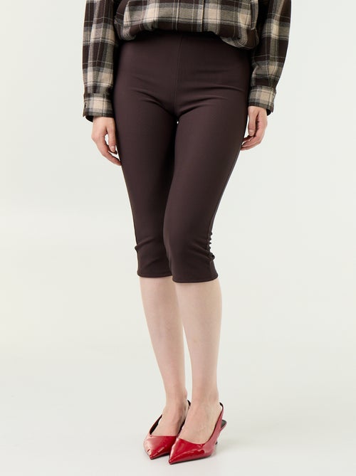 Stretch Knit Cropped Trousers - Kiabi
