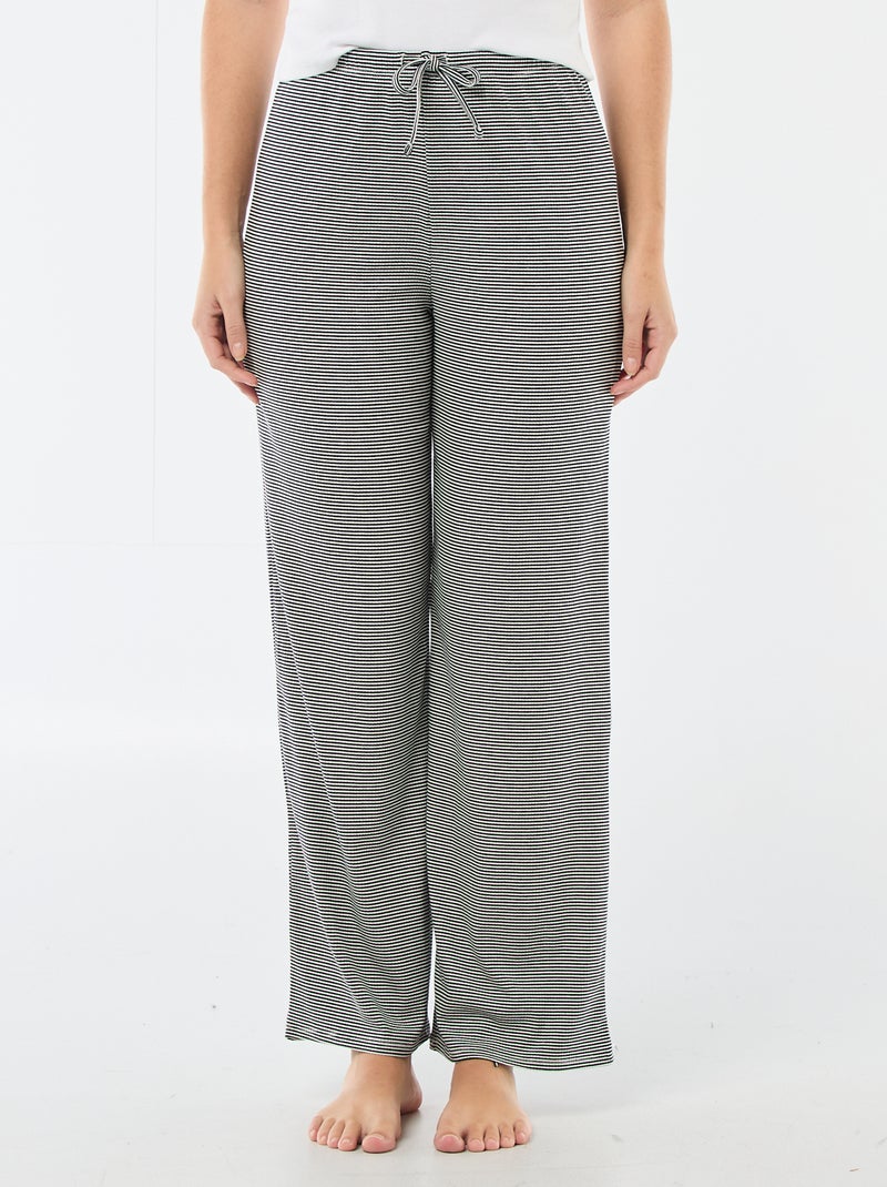 Stretch knit pajama pants Blue - Kiabi