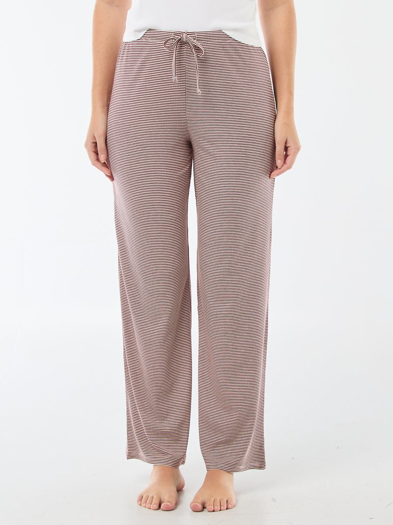 Stretch knit pajama pants Red - Kiabi