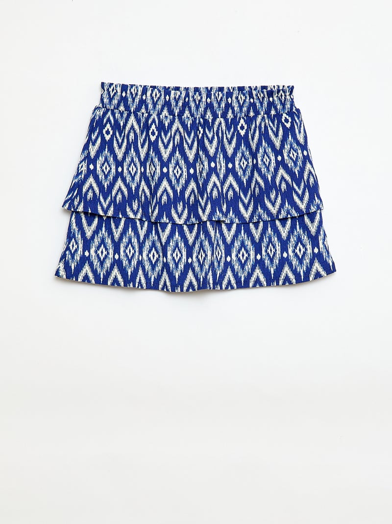 Stretch knit skirt Blue - Kiabi