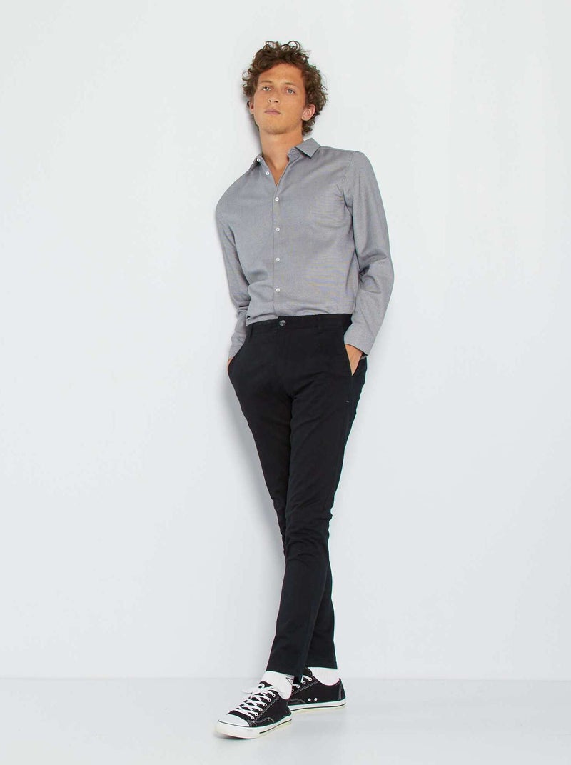 Stretch skinny chinos - L32 black - Kiabi