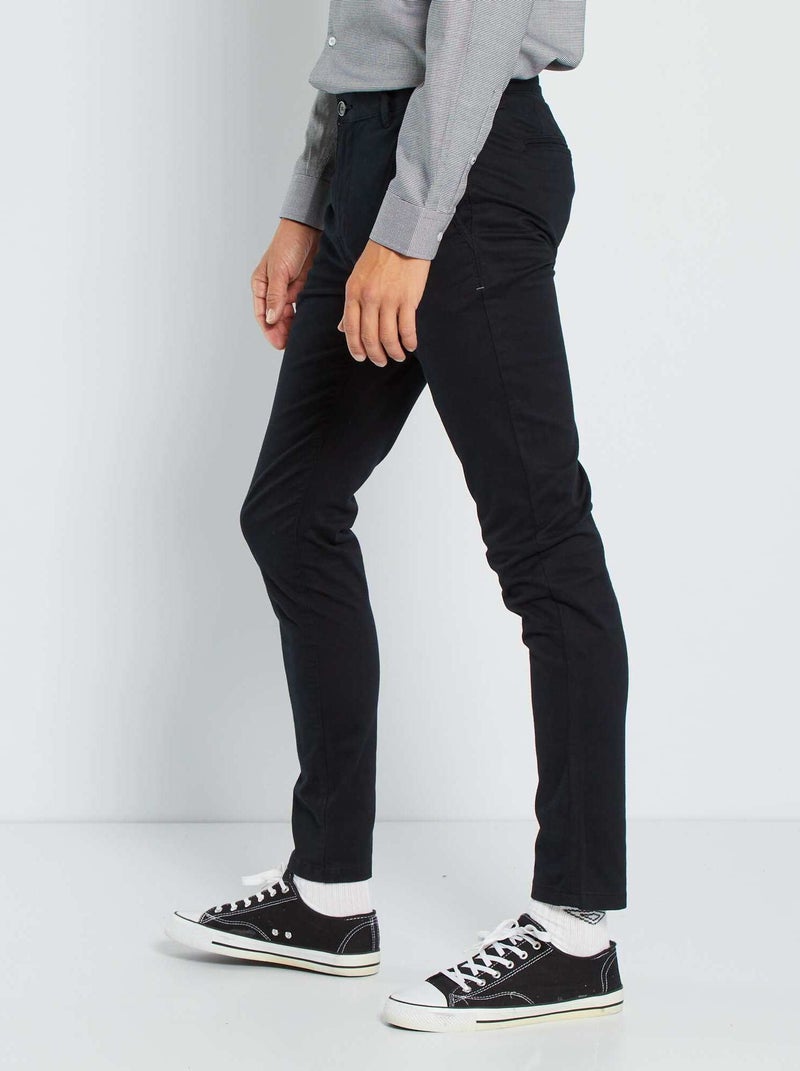 Stretch skinny chinos - L32 black - Kiabi