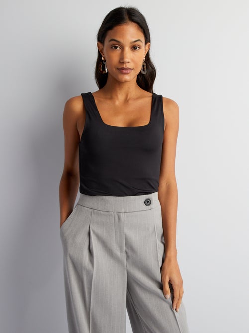 Stretch-T-Shirt mit Carré-Ausschnitt - Kiabi