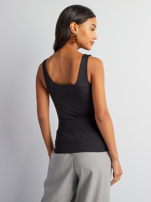 Stretch-T-Shirt mit Carré-Ausschnitt - Kiabi